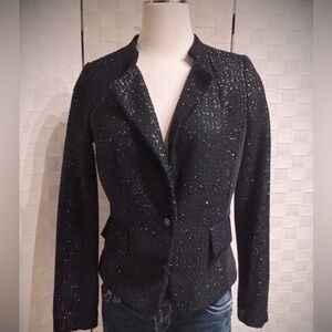 SPARKLY WORTHINGTON “WASHABLE” WOMEN’S BLACK JACKET   SIZE MEDIUM
